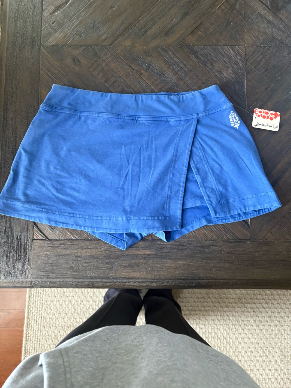 BRAND NEW WITH TAGS Free People Movement Hot Shot Mini Skort Electric Blue M